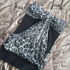 Animal print party halter top